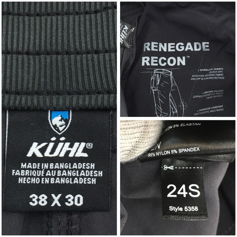 Kuhl Renegade Recon Pants Mens 38x30 Duralux Hiking Outdoor Performance - Picture 5 of 8